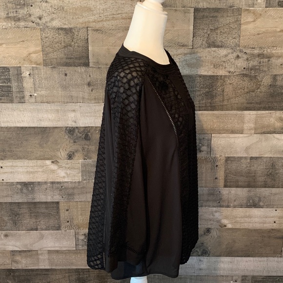 Chico’s Sheer Black Top Chico’s Elegant Top - Picture 3 of 16